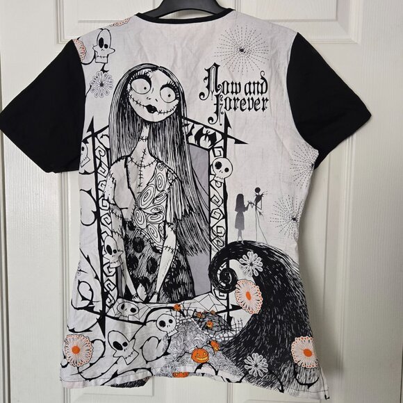 Disney The Nightmare Before Christmas Women's Scrub Top: 2 Designs Bundle Offer - Picture 5 of 9